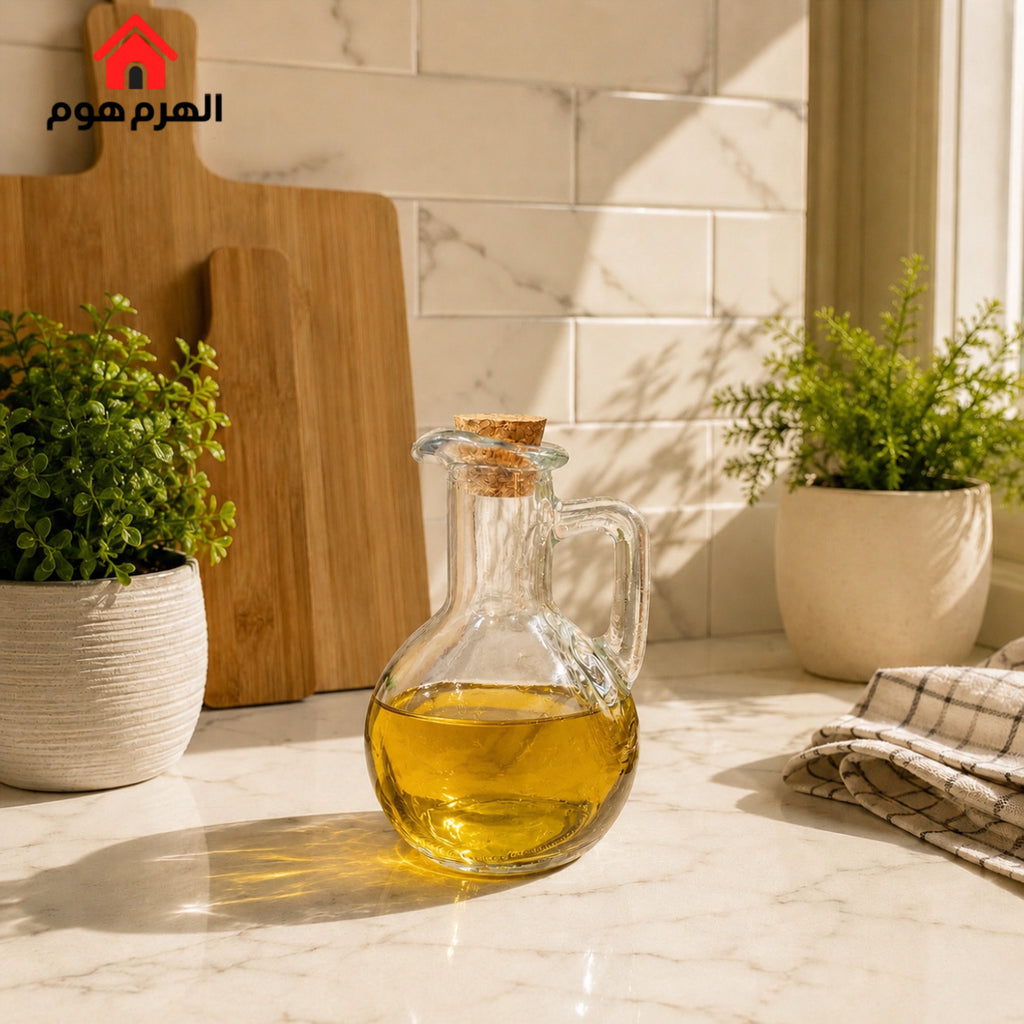 إبريق زيت زجاج صغير
