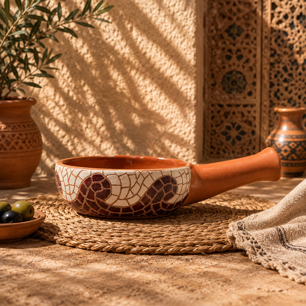 صحن فسيفساء بيد فخاري