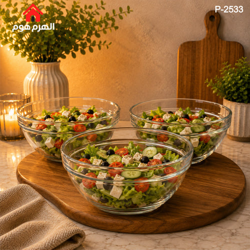 طقم زبادي زجاج 17 انش / 4