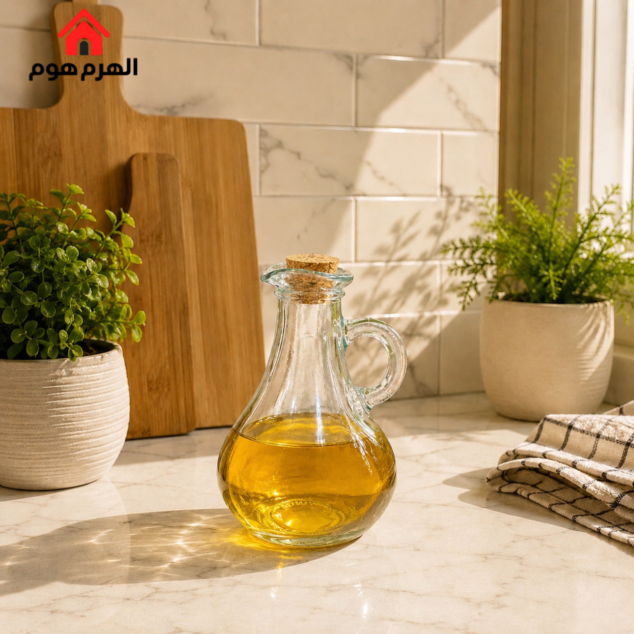 إبريق زيت زجاجة طويلة