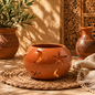 شمعدان بيضوي فخاري
