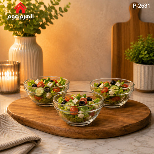 طقم زبادي زجاج 12 انش / 6